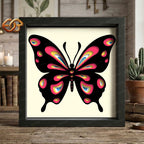 Butterfly Shadow Box SVG for Cricut | 3D Layered SVG Paper Cut Light Template 2