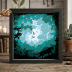 Forest Landscape Shadow Box SVG for Cricut | 3D Layered SVG Paper Cut Light Box Template