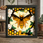 Bee Shadow Box SVG for Cricut | 3D Layered SVG Paper Cut Light Template