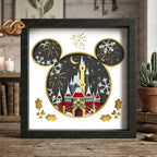 Christmas Castle Shadow Box SVG for Cricut | 3D Layered SVG Paper Cut Light Box Template