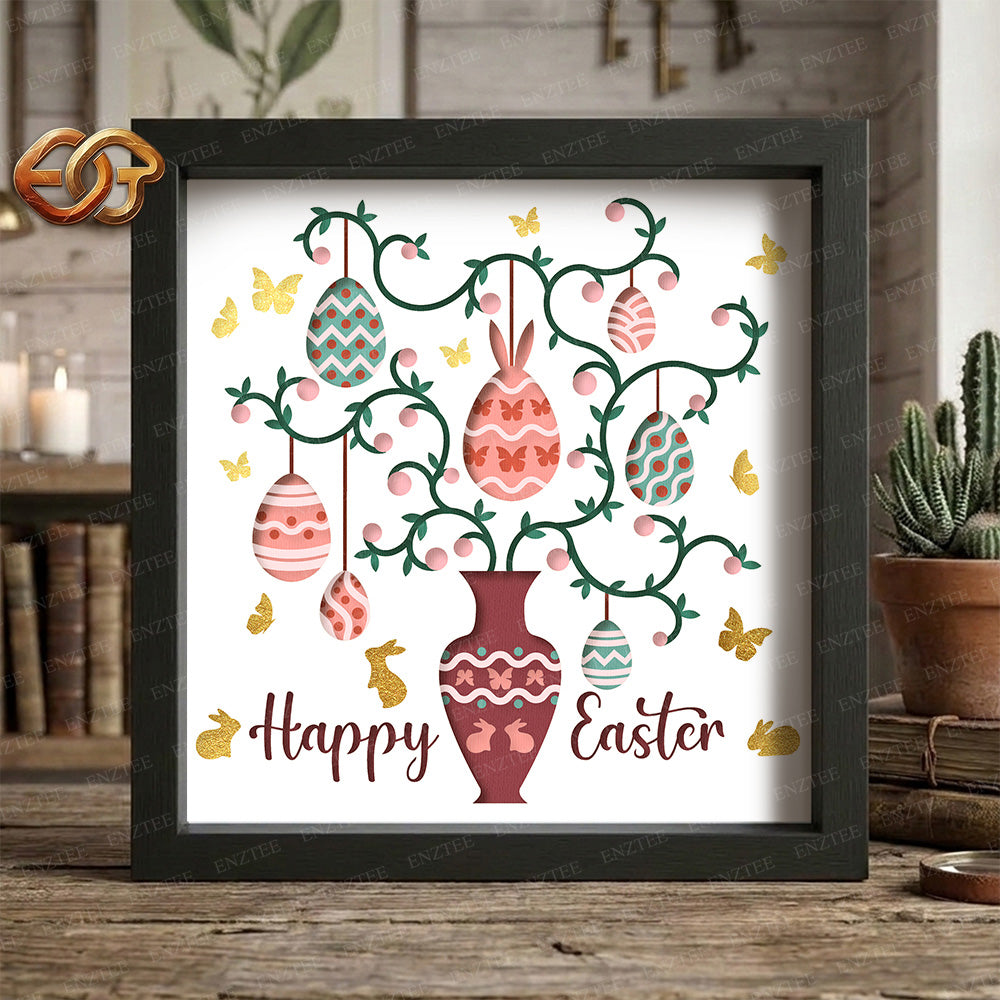 Easter Shadow Box SVG for Cricut | 3D Layered SVG Paper Cut Light Template 5