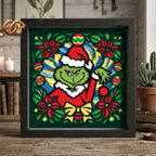 Merry Christmas Shadow Box SVG for Cricut | 3D Layered SVG Paper Cut Light Template 2