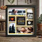 Best Dad Ever Shadow Box SVG for Cricut | 3D Layered SVG Paper Cut Light Box Template