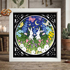 Easter Shadow Box SVG for Cricut | 3D Layered SVG Paper Cut Light Template 1