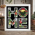 Christmas Home Shadow Box SVG for Cricut | 3D Layered SVG Paper Cut Light Template