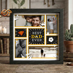 Best Dad Ever Shadow Box SVG for Cricut | 3D Layered SVG Paper Cut Light Box Template