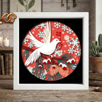 Christmas Dove Shadow Box SVG for Cricut | 3D Layered SVG Paper Cut Light Box Template