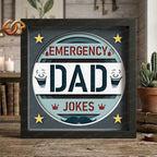 Emegency Dad Jokes Shadow Box SVG for Cricut | 3D Layered SVG Paper Cut Light Box Template