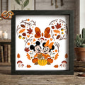 Fall Mouse Shadow Box SVG for Cricut | 3D Layered SVG Paper Cut Light Template 1