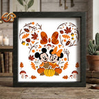 Fall Mouse Shadow Box SVG for Cricut | 3D Layered SVG Paper Cut Light Template 1