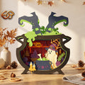 Halloween Boo Pop-up Claudron SVG - 3D Layered Halloween Paper Craft Template for Cricut 1