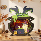 Halloween Boo Pop-up Claudron SVG - 3D Layered Halloween Paper Craft Template for Cricut 1
