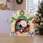 Christmas Pop-up Fireplace SVG - 3D Layered Christmas Paper Craft Template for Cricut