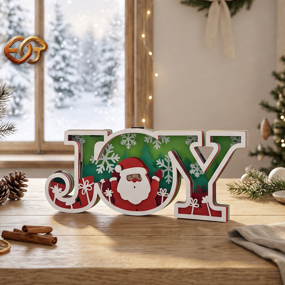 Joy 3D Layered SVG | Christmas Paper Cut File