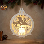 Christmas Ornament Candle Paper Lantern SVG - 3D Christmas Night Light Template 3