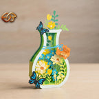 Floral Garden Pop-up Jar SVG – 3D Layered Flower Jar Paper Craft Template for Cricut 2