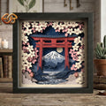 Torii Gate Shadow Box SVG for Cricut | 3D Layered SVG Paper Cut Light Box Template