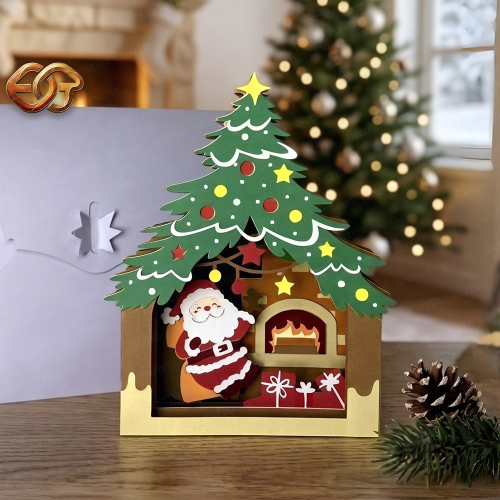 Combo 3 Christmas Pop-up SVG - 3D Layered Christmas Paper Craft Template for Cricut