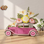 Combo 3 Flower Pop-up Car SVG – 3D Layered Flower Car Paper Craft Template for Cricut