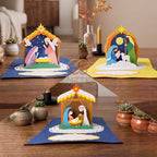 Combo 3 Nativity Scene Pop-up Card SVG - 3D Layered Christmas Paper Craft Template for Cricut