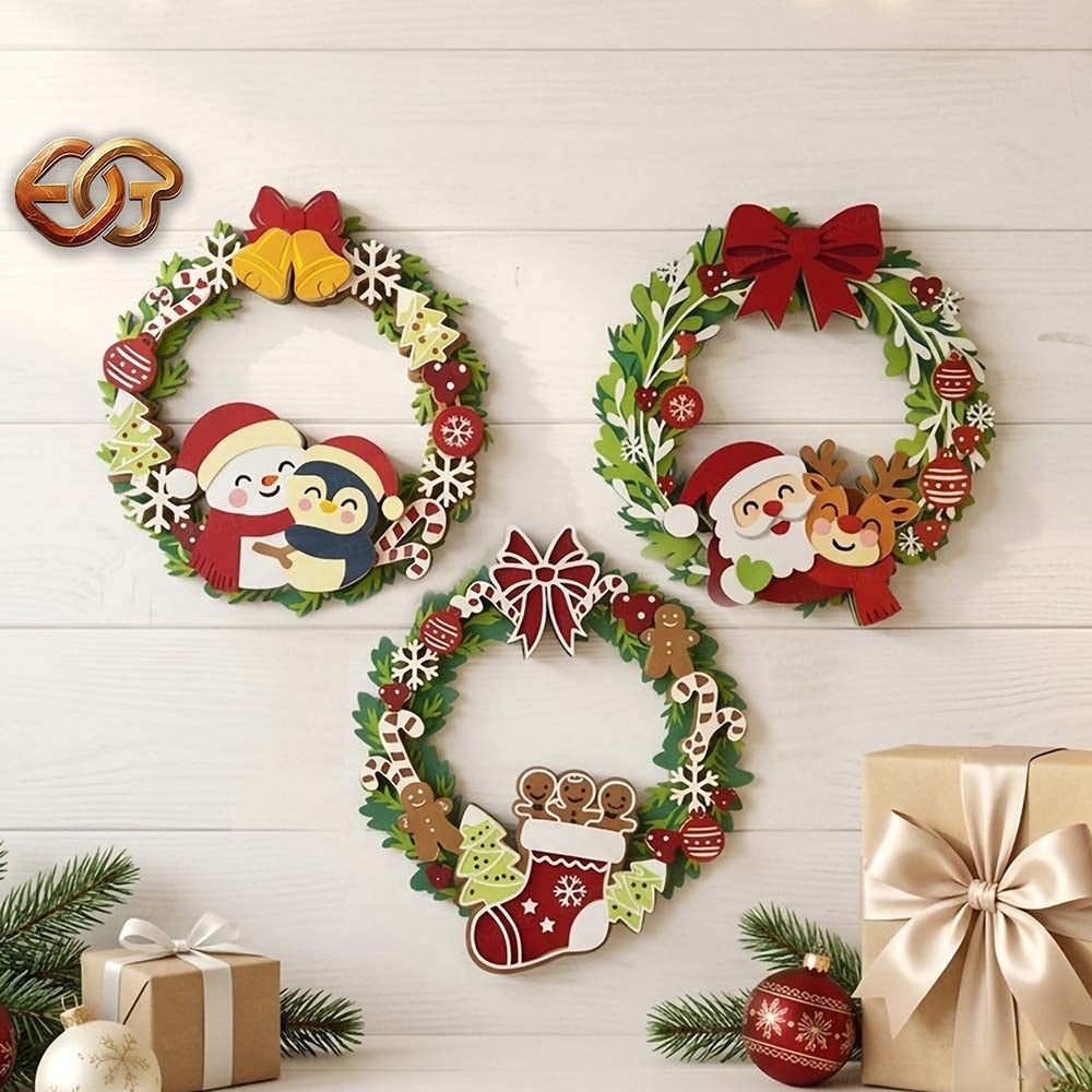 Combo 3 Christmas 3D Layered SVG | Christmas Paper Cut File