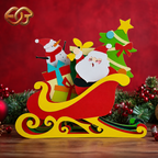 Santa Claus Sleigh Pop-up SVG - 3D Layered Christmas Paper Craft Template for Cricut 2