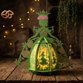 Floral Princess Paper Lantern SVG – 3D Fairy Tale Night Light Template 3