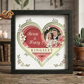 Personalized Wedding Heart Shadow Box SVG for Cricut | 3D Layered SVG Paper Cut Light Box Template