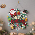 Christmas Door Hanger 3D Layered SVG | Christmas Paper Cut File 3