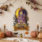 Halloween Door Hanger 3D Layered SVG | Halloween Paper Cut File 1