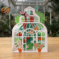Greenhouse Garden Pop-Up Card SVG – 3D Tropical Plant Paper Craft Template 1
