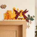 Nativity Scene Door Toppers 3D Layered SVG | Christmas Paper Cut File 2
