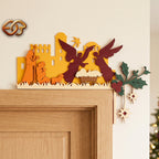 Combo 3 Nativity Scene Door Toppers 3D Layered SVG | Christmas Paper Cut File