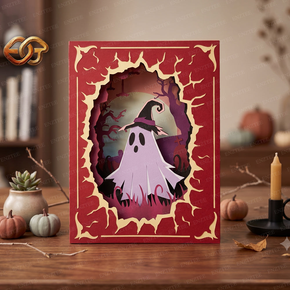 Combo 3 Halloween Pop-up Book SVG - 3D Layered Halloween Paper Craft Template for Cricut