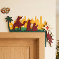 Nativity Scene Door Toppers 3D Layered SVG | Christmas Paper Cut File 3