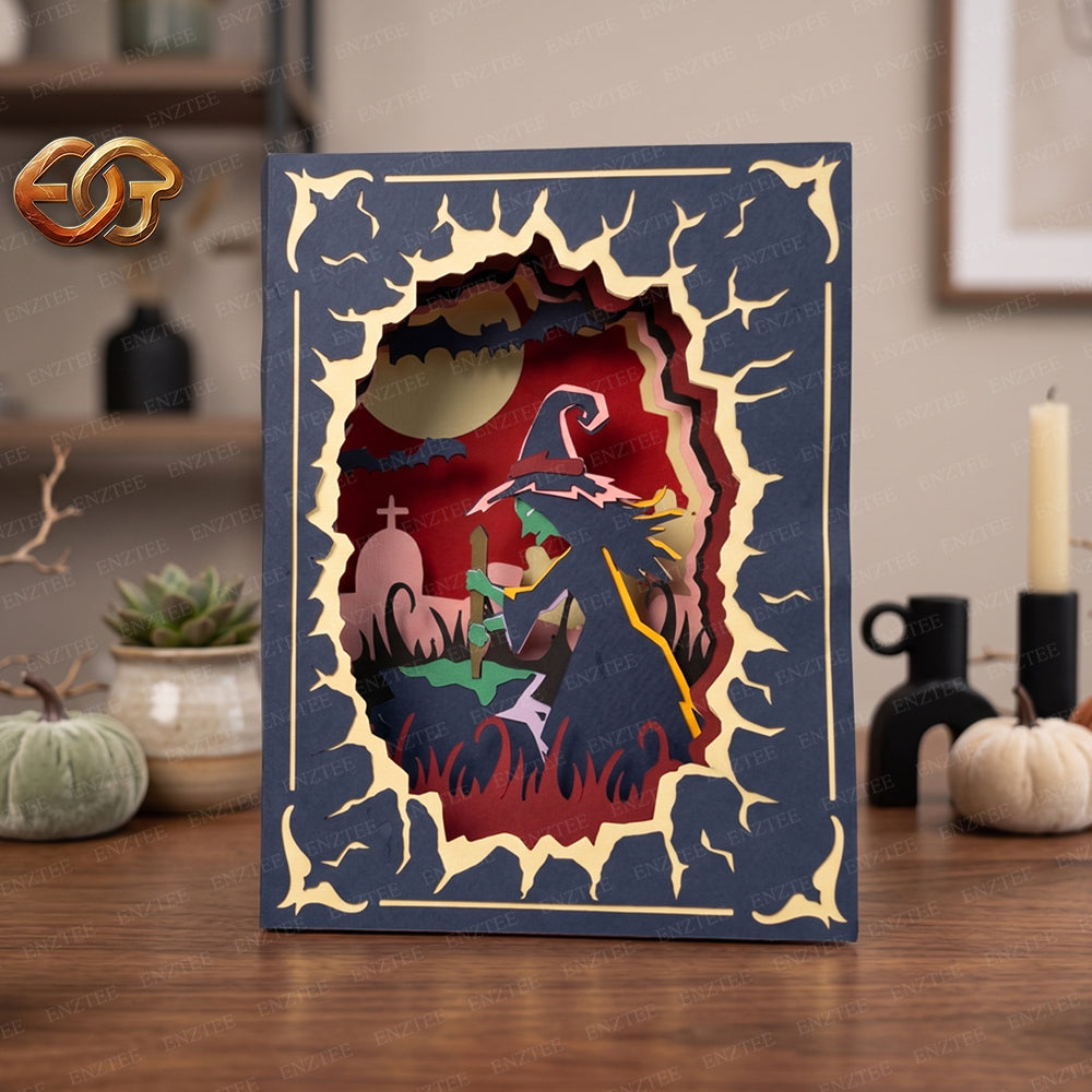 Combo 3 Halloween Pop-up Book SVG - 3D Layered Halloween Paper Craft Template for Cricut