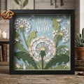 Dandelions Shadow Box SVG for Cricut | 3D Layered SVG Paper Cut Light Box Template