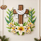 Floral Cross 3D Layered SVG | Christmas Paper Cut File