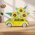 Flower Pop-up Car SVG – 3D Layered Flower Car Paper Craft Template for Cricut 2