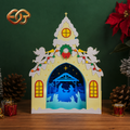 Nativity Scene Pop-up Card SVG - 3D Layered Christmas Paper Craft Template for Cricut