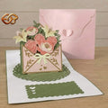 Flower Pop-up Card SVG – 3D Floral Greeting Card for Cricut 1