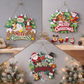 Combo 3 Christmas Door Hanger 3D Layered SVG | Christmas Paper Cut File
