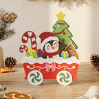 Train de Noël pop-up SVG - Modèle d'artisanat de Noël en papier 3D en couches pour Cricut