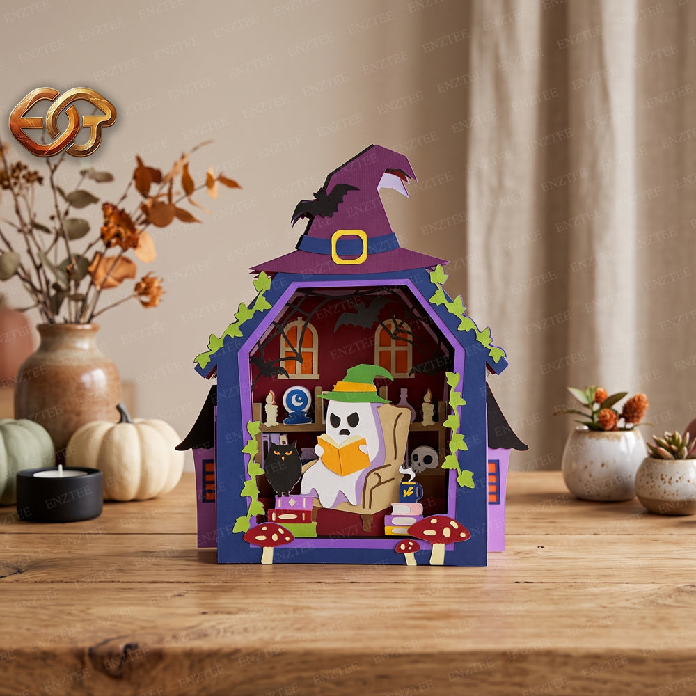 Combo 3 Boo Halloween Pop-up SVG - 3D Layered Halloween Paper Craft Template for Cricut