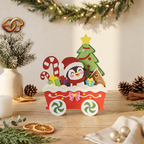 Christmas Train Pop-up SVG - 3D Layered Christmas Paper Craft Template for Cricut