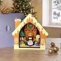 Christmas Pop-up Gingerbread House SVG - 3D Layered Christmas Paper Craft Template for Cricut