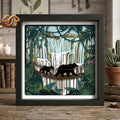 Bear Shadow Box SVG for Cricut | 3D Layered SVG Paper Cut Light Box Template