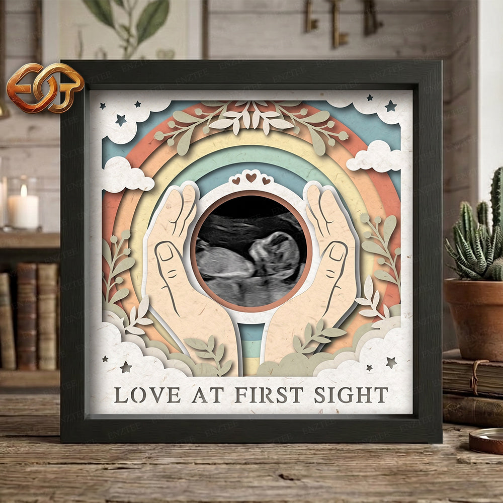 Ultrasound Shadow Box SVG for Cricut | 3D Layered SVG Paper Cut Light Box Template