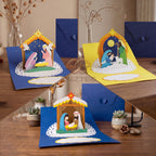 Combo 3 Nativity Scene Pop-up Card SVG - 3D Layered Christmas Paper Craft Template for Cricut