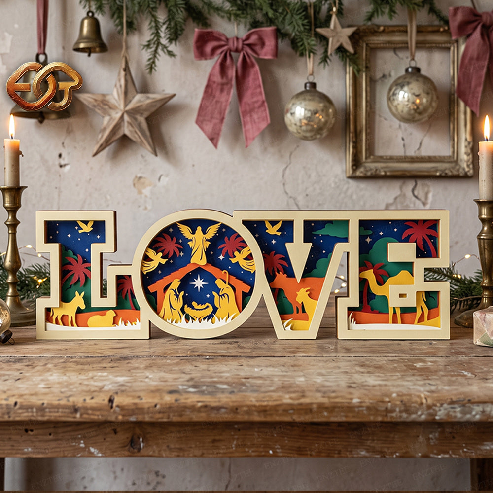Love 3D Layered SVG | Christmas Paper Cut File